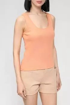 Однотонная майка в рубчик PEPE JEANS