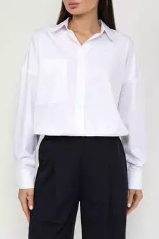 Однотонная рубашка с карманом свободного кроя BELUCCI