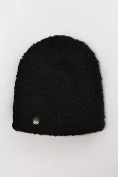 Однотонная шапка фактурной вязки Canoe