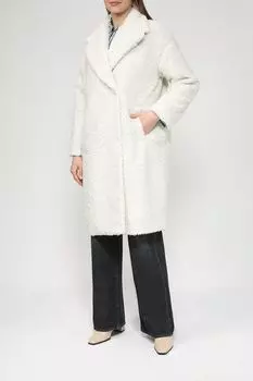 Однотонная шуба из экомеха BELUCCI