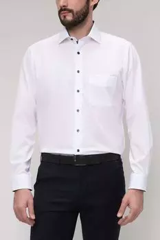 Однотонная сорочка из хлопка Olymp