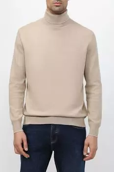 Однотонная водолазка из хлопка и шерсти MARCO DI RADI