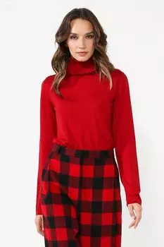 Однотонная водолазка с добавлением шерсти Paola Ray