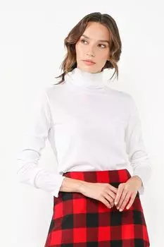 Однотонная водолазка с добавлением шерсти Paola Ray