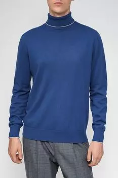 Однотонная водолазка с контрастной отделкой MARCO DI RADI