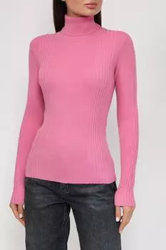 Однотонная водолазка в рубчик с добавлением шерсти BELUCCI