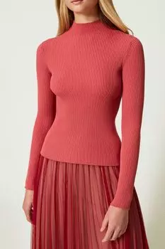 Однотонная водолазка в рубчик TWINSET