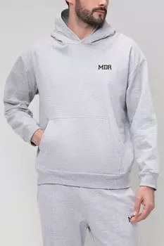 Однотонное худи из хлопка Regular fit MARCO DI RADI