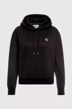 Однотонное худи с логотипом бренда Calvin Klein Jeans