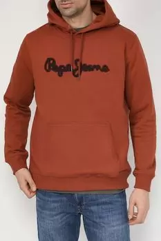 Однотонное худи с логотипом бренда PEPE JEANS