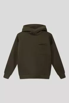 Однотонное худи с принтом Silver Spoon Life