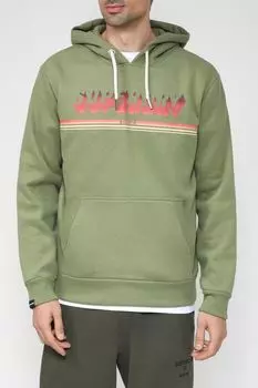 Однотонное худи с принтом Superdry