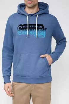 Однотонное худи с принтом Superdry