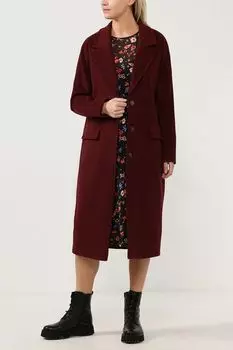 Однотонное пальто из шерсти BELUCCI