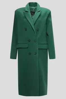 Однотонное пальто из шерсти и вискозы BELUCCI