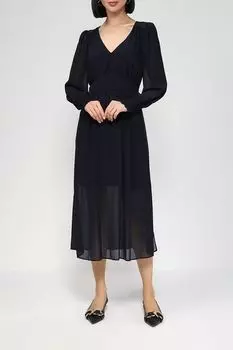 Однотонное платье из тюля на кокетке Naf Naf