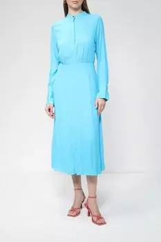 Однотонное платье миди из вискозы Comma