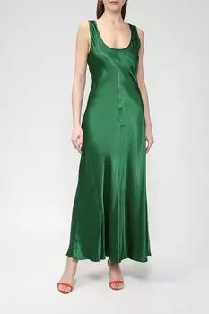 Однотонное платье миди из вискозы Piombo