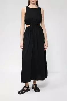 Однотонное платье с вырезом на талии Perspective