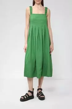 Однотонное платье-сарафан в складку Perspective