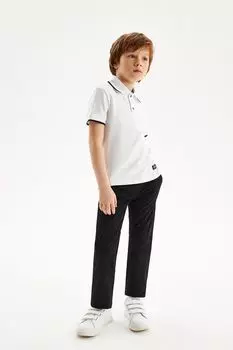 Однотонное поло c контрастной отделкой Silver Spoon