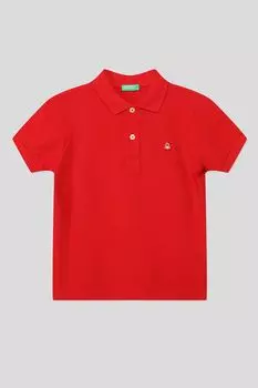 Однотонное поло из хлопка Benetton
