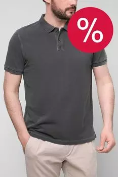Однотонное поло из хлопка Marc O'Polo