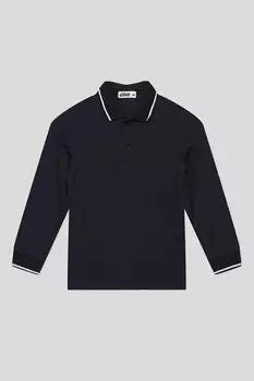 Однотонное поло с контрастной отделкой GIOCO