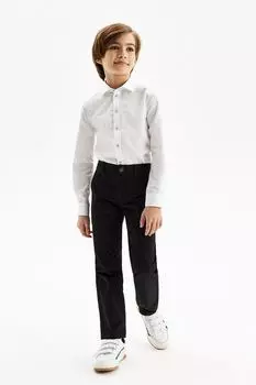 Однотонные брюки из хлопка Silver Spoon