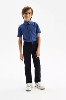 Однотонные брюки из хлопка Silver Spoon