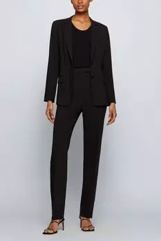 Однотонные брюки из шерсти BOSS