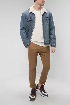 Однотонные брюки с карманами Slim fit Esprit Casual