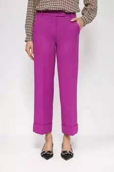 Однотонные брюки с подворотами Emme Marella