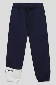 Однотонные брюки с принтом Benetton