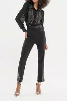 Однотонные брюки со стразами FRACOMINA