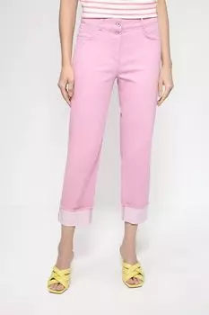 Однотонные джинсы с отворотами Bianca