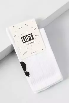 Однотонные носки укороченные с принтом Loft