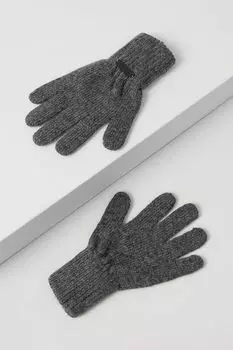 Однотонные перчатки с добавлением шерсти Pulka