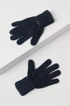 Однотонные перчатки с добавлением шерсти Pulka