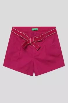 Однотонные шорты из хлопка Benetton