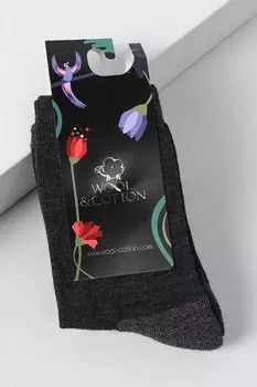 Однотонные термоноски с добавлением шерсти Wool&Cotton