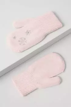 Однотонные варежки со стразами Pulka