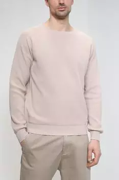 Однотонный джемпер из фактурного хлопка MARCO DI RADI