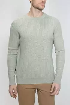 Однотонный джемпер из хлопка и шерсти D.Molina