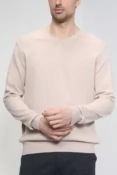 Однотонный хлопковый пуловер MARCO DI RADI