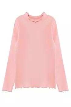 Однотонный лонгслив в рубчик IDO