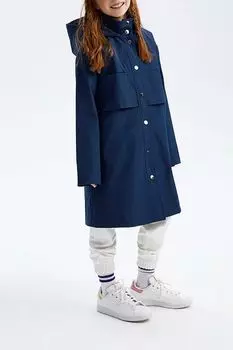 Однотонный плащ с капюшоном Silver Spoon