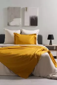 Однотонный пододеяльник из хлопка COINCASA