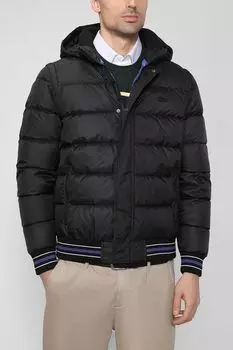 Однотонный пуховик с капюшоном Lacoste