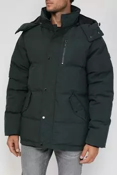 Однотонный пуховик с капюшоном MARCO DI RADI